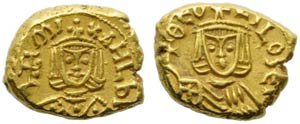 Michele II con Teofilo (820-829), Solido, ... 