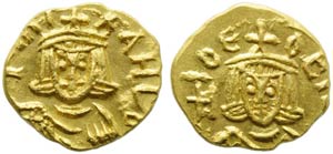 Michele II con Teofilo (820-829), Tremisse, ... 