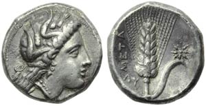 Lucania, Metapontion, Stater, c. 330-290 BC; ... 