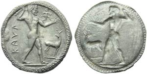 Bruttium, Caulonia, Stater, c. 525-500 BC; ... 