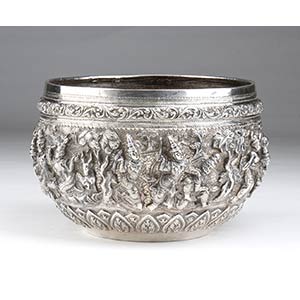 Thabeik silver bowl - Burma, 19th centuryof ... 