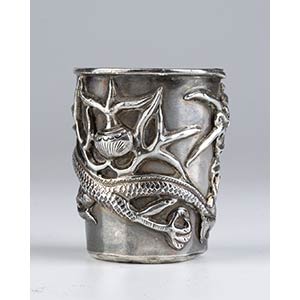 Chinese silver goblet - early 20th ... 