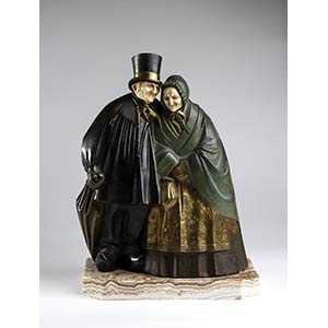 French bronze sculpture depicting two ... 