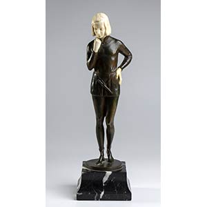 German bronze sculpture of a male figure - ... 