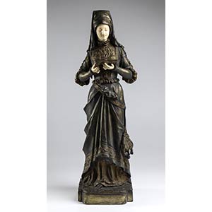 French bronze sculpture of a lady - signed ... 