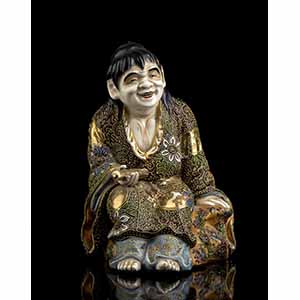 FIGURA DI KANZAN IN CERAMICA SATSUMA CON ... 