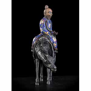 A CLOISONNÉ ENAMELLED BRONZE ... 
