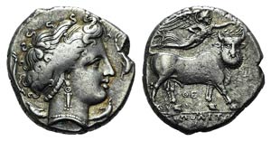 Campania, Neapolis, c. 300 BC. AR Didrachm ... 
