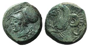 Sicily, Syracuse, 400-390 BC. Æ (18mm, ... 
