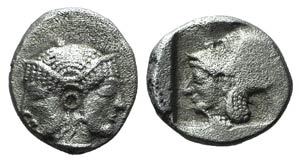 Mysia, Lampsakos, c. 500-450 BC. AR Obol ... 