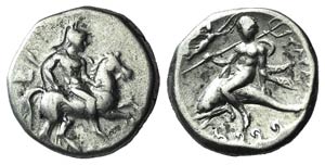 Southern Apulia, Tarentum, c. 335-333 BC. AR ... 