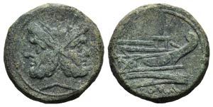 Anonymous, Rome, after 211 BC. Æ As (32mm, ... 