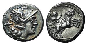 Anonymous, Rome, c. 157/6 BC. AR Denarius ... 