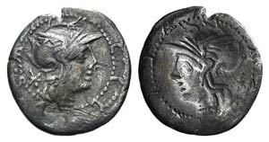 M. Acilius M.f., Rome, 130 BC. AR Brockage ... 