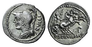 P. Servilius M.f. Rullus, Rome, 100 BC. AR ... 