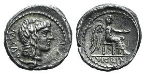 M. Cato, Rome, 89 BC. AR Quinarius (15mm, ... 