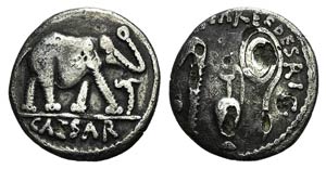 Julius Caesar, military mint traveling with ... 