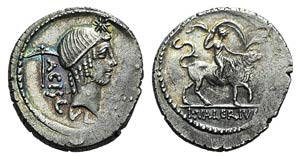 L. Valerius Acisculus, Rome, 45 BC. AR ... 