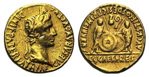 Augustus (27 BC-AD 14). AV Aureus (19mm, ... 