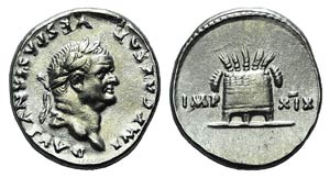 Vespasian (69-79). AR Denarius (17mm, 3.30g, ... 
