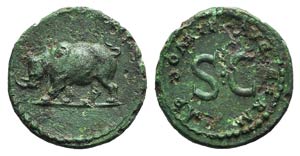 Domitian (81-96). Æ Quadrans (17mm, 2.39g, ... 