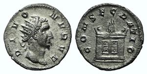 Divus Nerva (96-98). AR Antoninianus (21mm, ... 