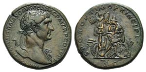 Trajan (98-117). Æ Sestertius (32mm, ... 