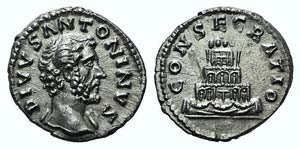 Divus Antoninus Pius (died 161). AR Denarius ... 