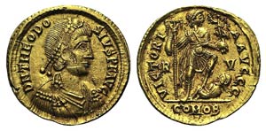 Theodosius II (402-450). AV Solidus (21mm, ... 