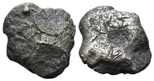 Irregular lump of Silver merged with Roman ... 