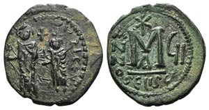 Heraclius (610-641). Æ 40 Nummi (29mm, ... 