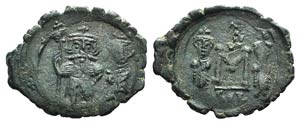 Constans II (641-668). Æ 40 Nummi (28mm, ... 