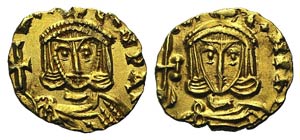 Constantine V (741-775). AV Tremissis (12mm, ... 