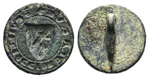 Italy, c. 14th century. Æ Seal (25mm, ... 