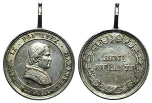 Papal, Pio IX (1846-1878). AR Medal 1846 ... 