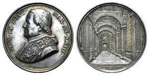 Papal, Pio IX (1846-1878). AR Medal 1868 ... 