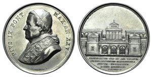 Papal, Pio IX (1846-1878). AR Medal 1870 ... 