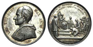 Papal, Leone XIII (1878-1903). AR Medal 1883 ... 
