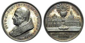 Pio XI (1922-1939). AR Medal 1929 (44mm, ... 