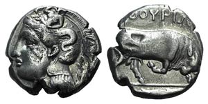Southern Lucania, Thurioi, c. 400-350 BC. AR ... 