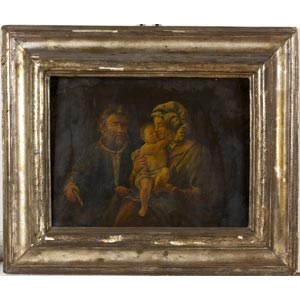 Frame with a paintingCornice con ... 