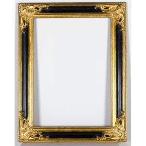 Black and gilded wooden frameCornice in ... 