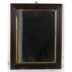 Wall mirror with ebonised and gold wooden ... 