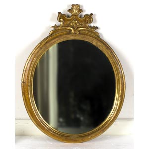 Wall mirror with golden frameSpecchiera in ... 