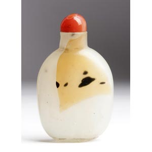 Glass snuff bottle;XX Century; 6,8 cm; 