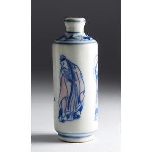 Painted porcelain snuff bottle;XIX Century; ... 