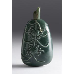 Painted ceramic snuff bottle;XX Century; 8,2 ... 