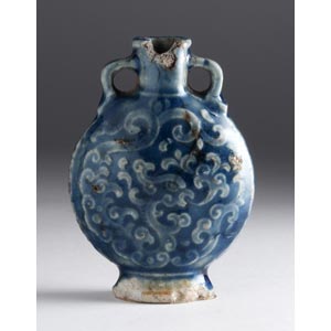 Painted ceramic snuff bottle;XX Century; 7,4 ... 