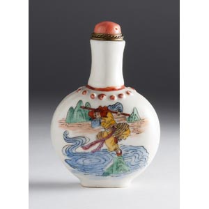 Painted porcelain snuff bottle;XX Century; ... 