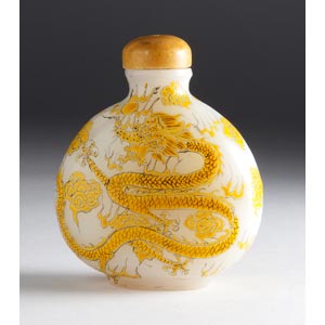 Painted glass snuff bottle;XX Century; 7,1 ... 